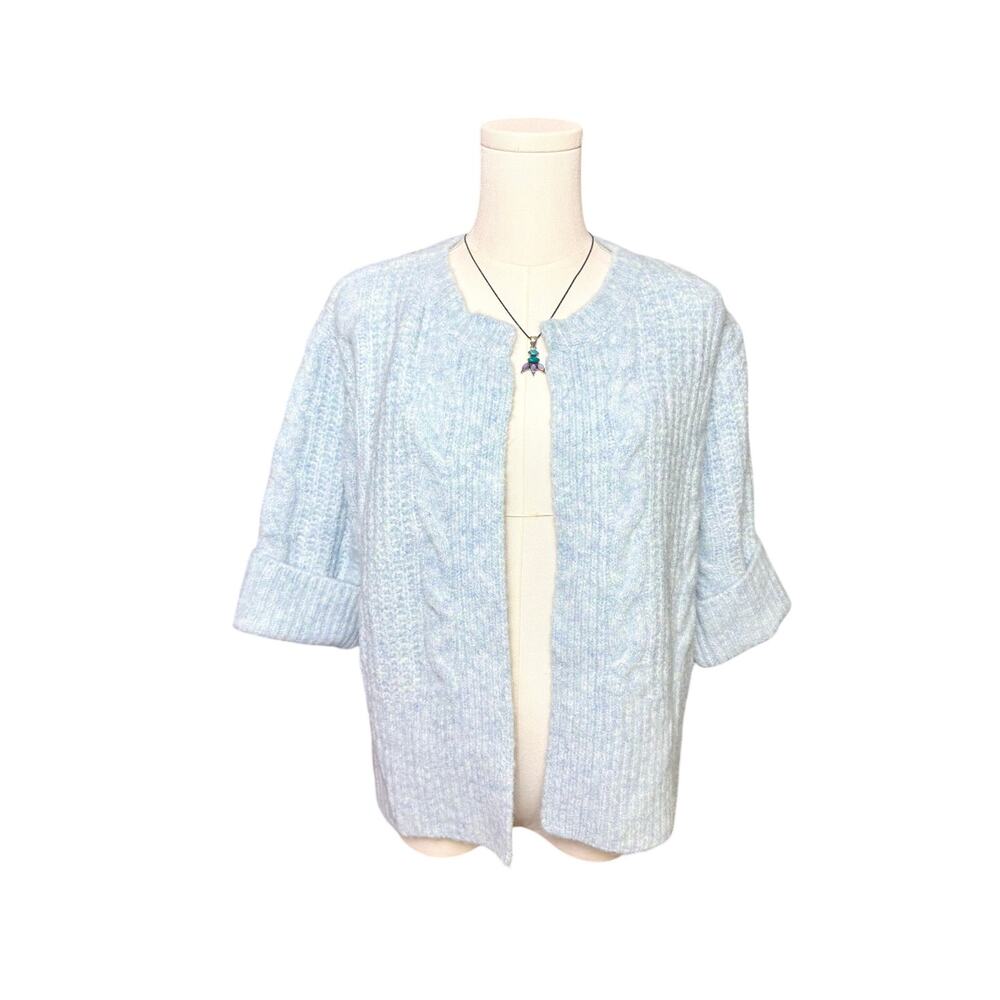 NWOT - Light Blue Oversized/Cropped Cardigan by Miracle - OS